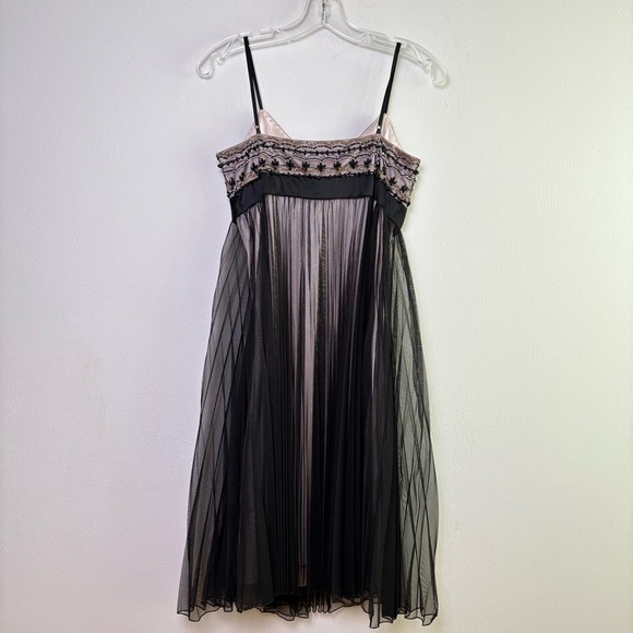 SUE WONG Nocturne Sheer Mesh Sequins Lace Embroidery Retro Vintage Dress 6 - Picture 9 of 17